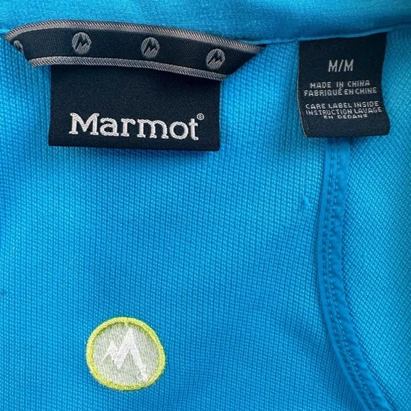 Marmot Womens Tempo Active‎ Jacket Blue Sea Waterproof Adventure Sz Medium EUC - Picture 8 of 16